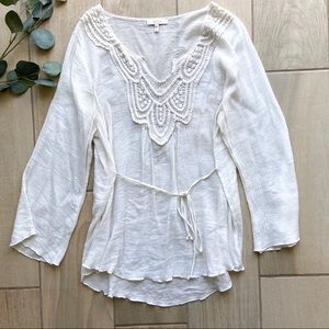 HALO Sheer and Lace Blouse Beach Coverup Size L